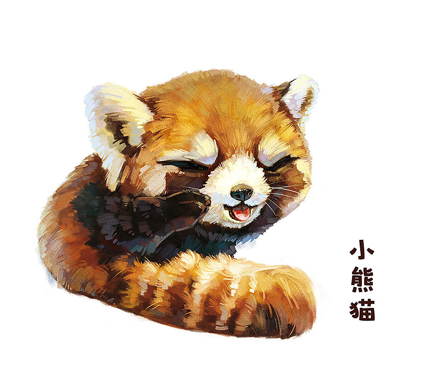 小熊猫，小浣熊，傻傻分不清楚！（图ZMjMzNDc4NDA0） - 艺术插画 - 站酷设计师小串原创素材 - 站酷ZCOOL