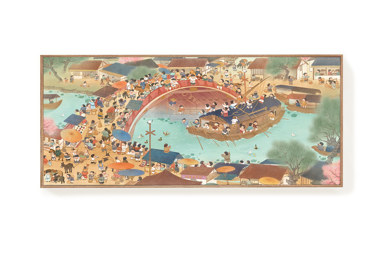 清明上河闹市图（图ZMjk1MDMwNjA0） - 商业插画 - 站酷设计师春羊原创素材 - 站酷ZCOOL