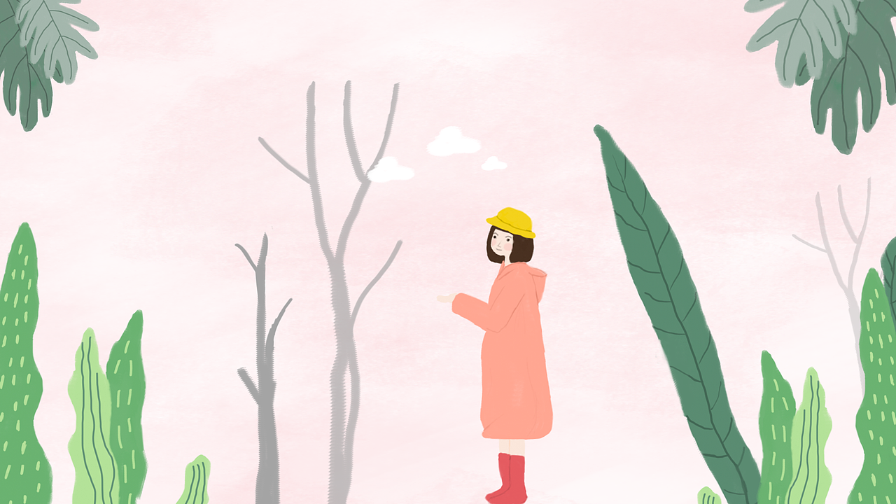 小女孩插画