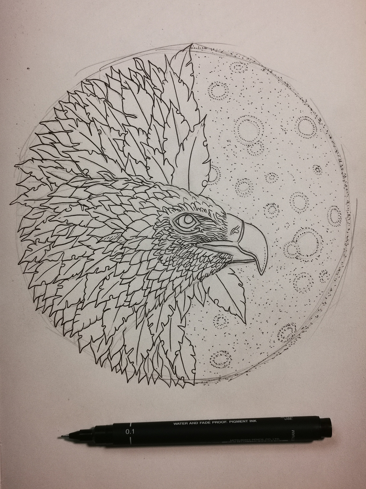 月亮和鹰（图ZMjA0MjQyMDQ4） - 新锐潮流插画 - 站酷设计师shuiyao2000原创素材 - 站酷ZCOOL