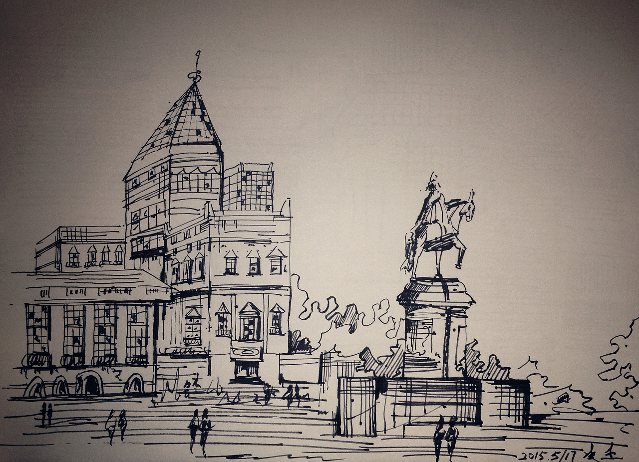 手绘小稿|空间|建筑设计|昨日西风依旧 - 原创作品 - 站酷 (zcool)