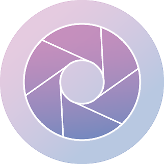 相机快门 粉色到蓝色的渐变