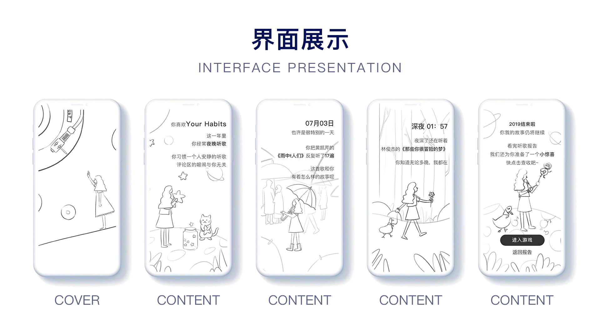 网易云音乐年度报告_H5练习（图ZMjAwNDczMDIw） - 商业插画 - 站酷设计师豆芽_GZ原创素材 - 站酷ZCOOL