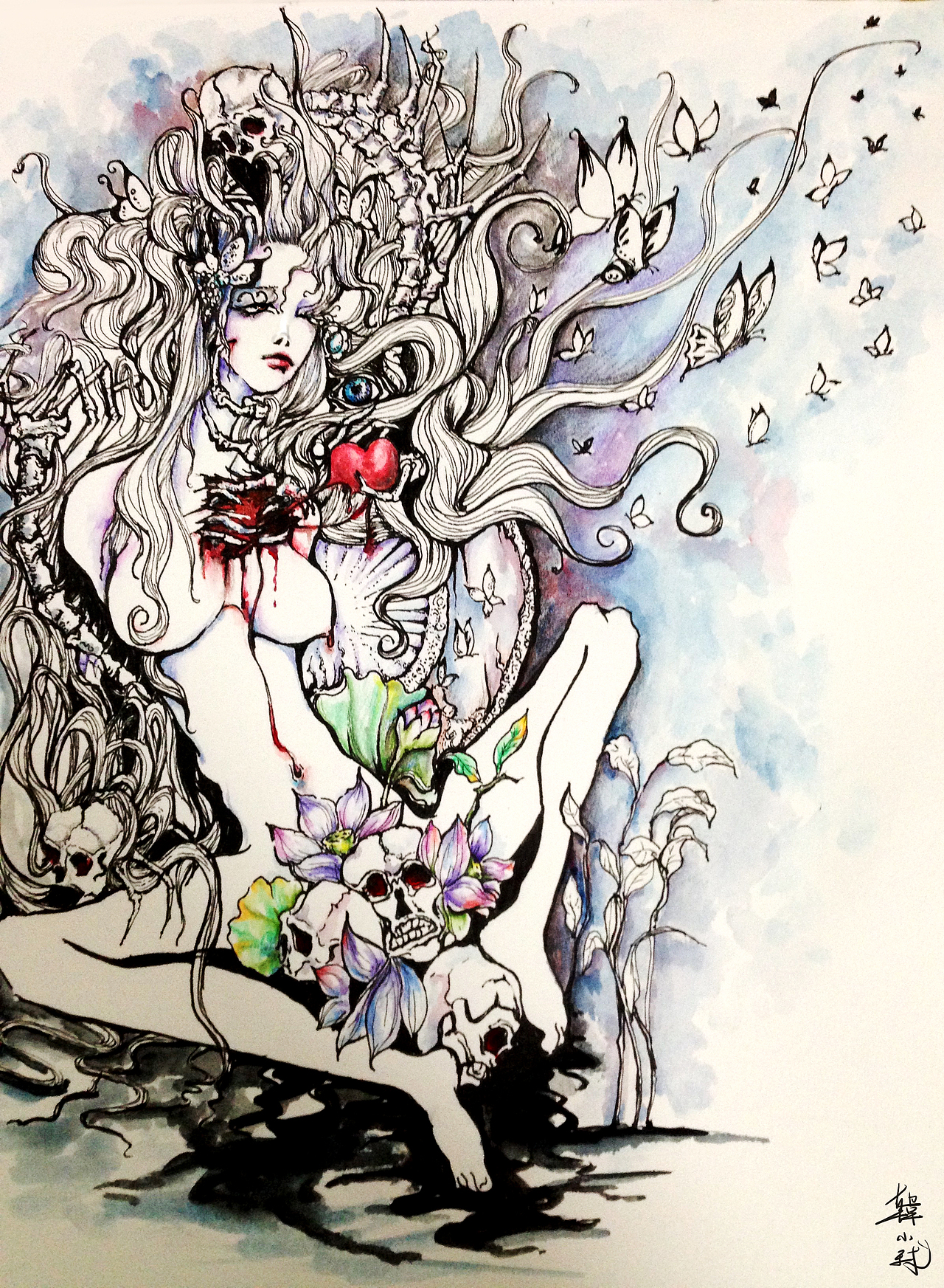 恶魔之谁拿走了我的心（图ZMTI2NjA0ODQ=） - 新锐潮流插画 - 站酷设计师韓小球_HD原创素材 - 站酷ZCOOL