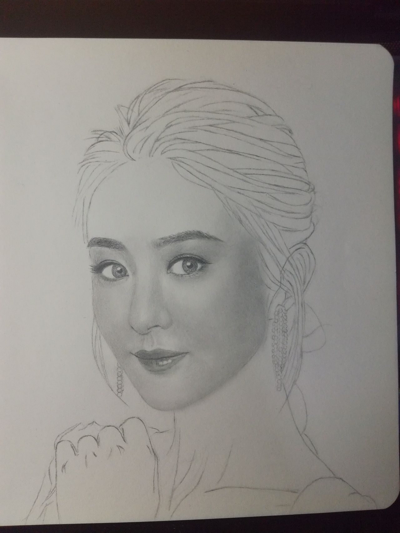 写实素描赵丽颖