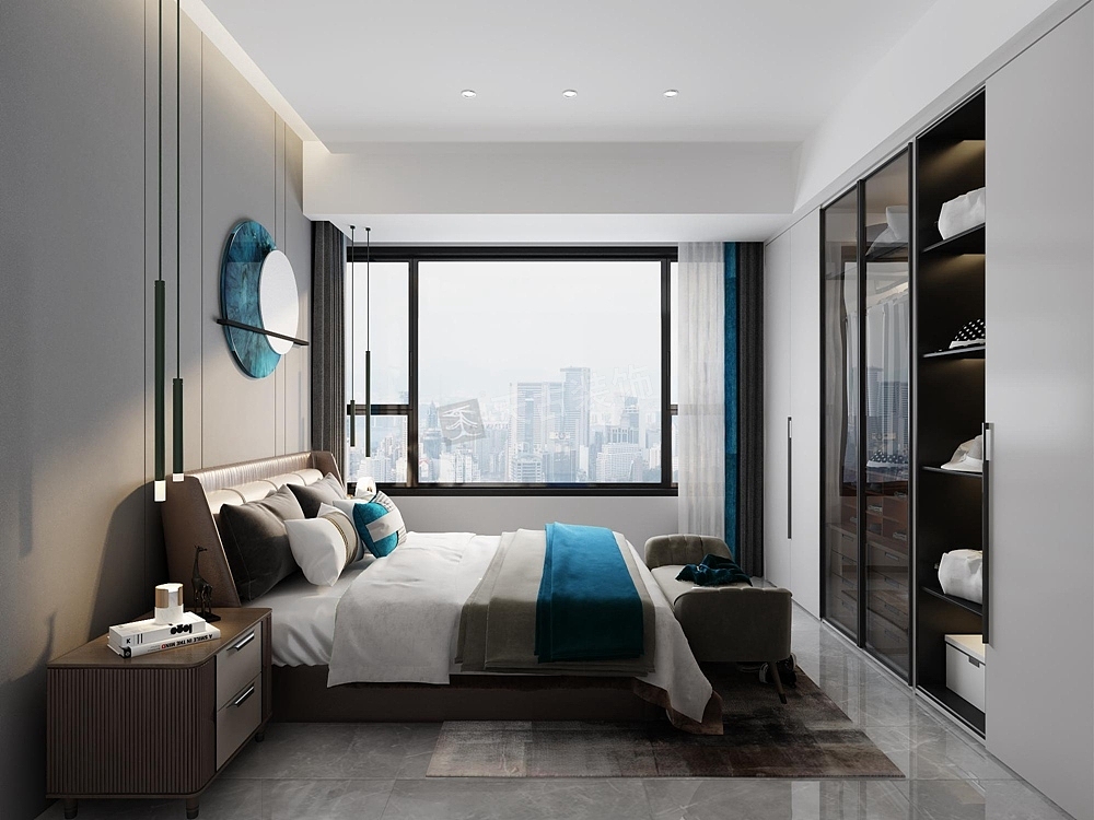 龙湖春江天境装修,意式轻奢风格大平层设计效果图