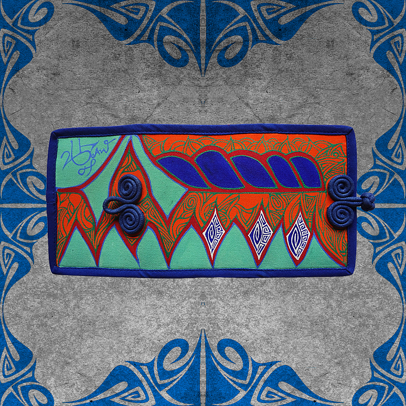 叁公馆2014·原创精工手绘帆布短款钱包·