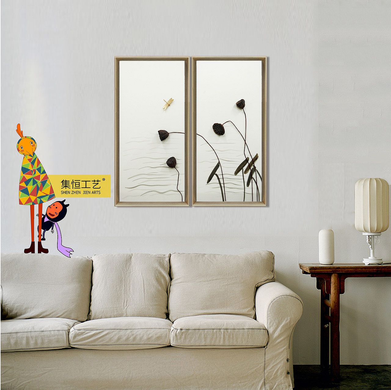 实物画；装饰画、效果图、国画、大堂挂画、饰品、摆件、软装配画、室内设计、整体软装、圆框（图ZNjg2ODE0NjQ=） - 工艺品设计 - 站酷设计师集恒工艺实物画原创素材 - 站酷ZCOOL