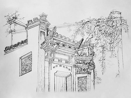 西递/苏州园林写生