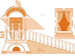 陽光照射的房子