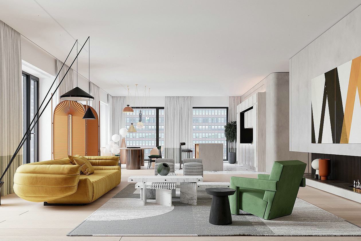 彩色系住宅 让空间更具艺术气息（图ZMjk1MDE0NTky） - 家装设计 - 站酷设计师A17730029017原创素材 - 站酷ZCOOL