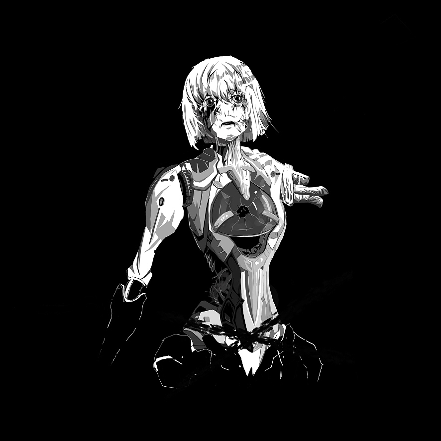 自设中弹Kill机械半人少女