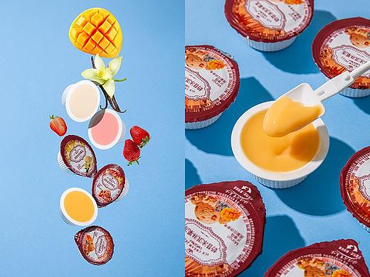 奶昔冰淇淋果冻-电商美食摄影