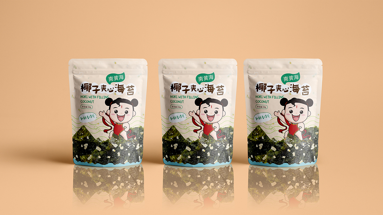 哪吒卡通海苔包装设计（图ZMTcxOTk3Nzg4） - IP形象 - 站酷设计师Wang素人原创素材 - 站酷ZCOOL