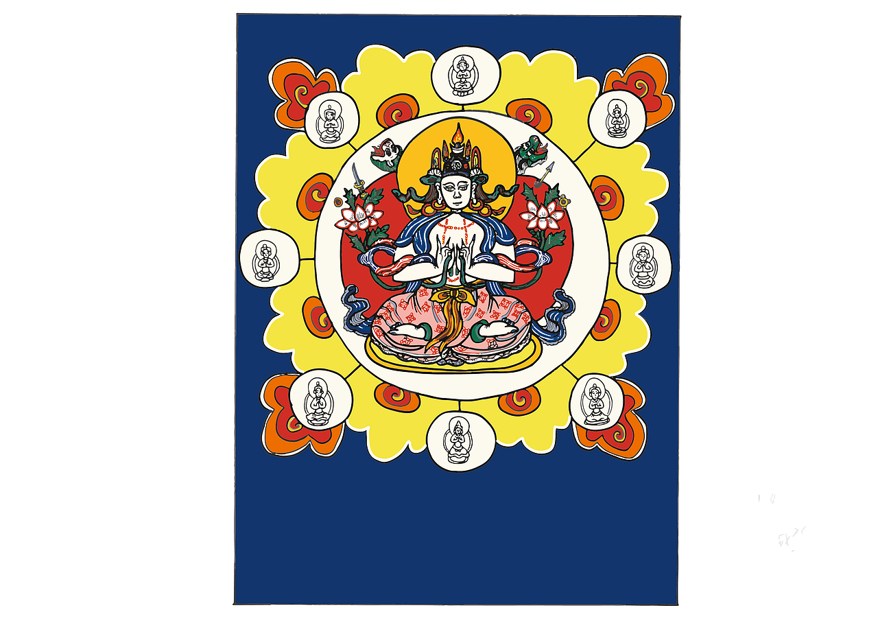 滇西北·纳西族·东巴教·神路图（图ZMjAwODU5ODgw） - 艺术插画 - 站酷设计师悟智原创素材 - 站酷ZCOOL