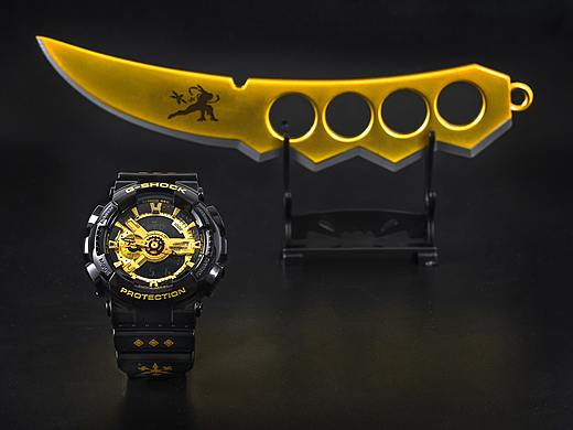 卡西欧忍者黑金手表