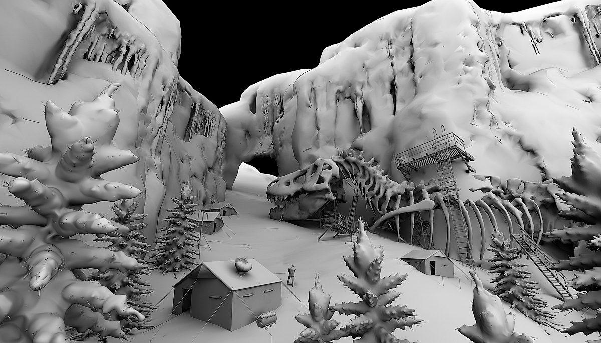 《冰川龙迹》CG场景建模拆解