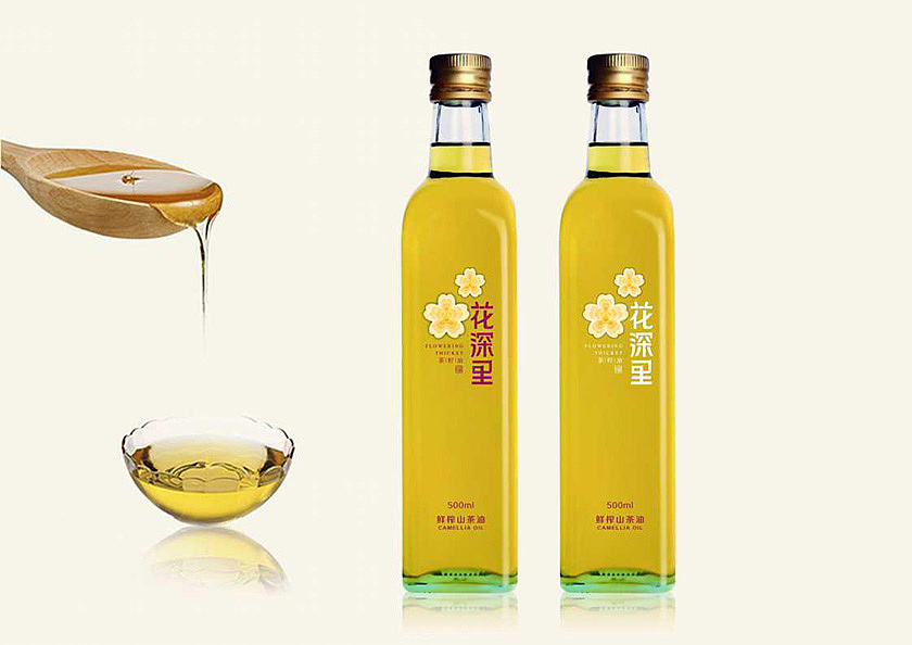 “花深里高端茶籽油”品牌形象设计
