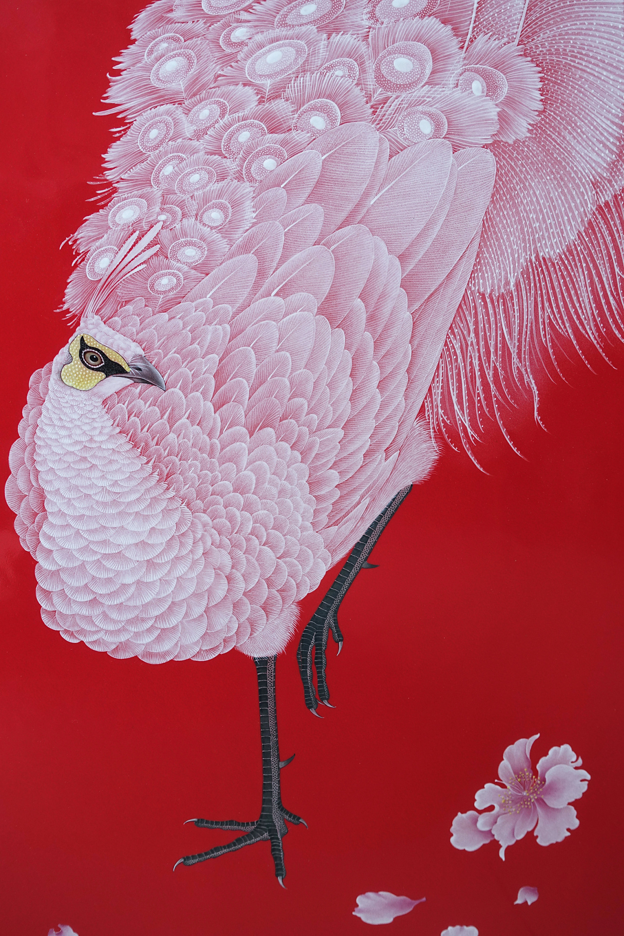 《闲庭信步》高温颜色釉瓷板画