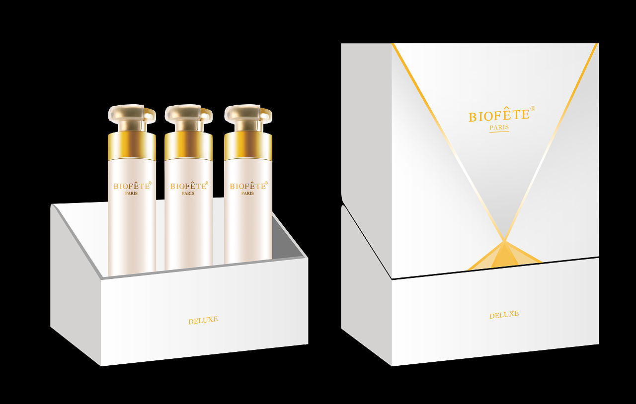 化妆品套盒包装效果图