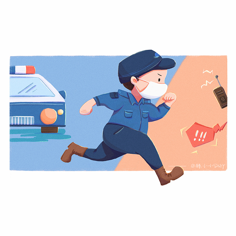 奔跑，在战疫路上（图ZMjAyMjI5ODg0） - 儿童插画 - 站酷设计师酥小小shey原创素材 - 站酷ZCOOL