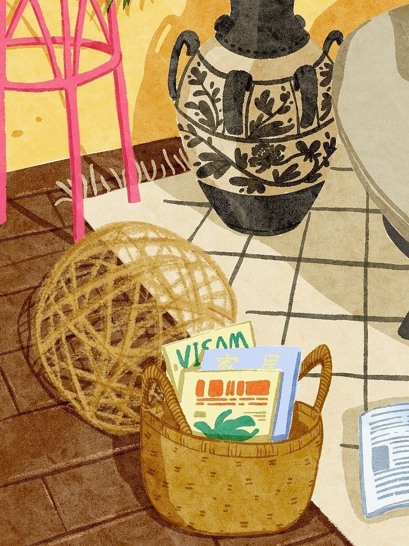 场景插画｜住在大海边（图ZMzM5MDg5Mjk2） - 创作习作 - 站酷设计师爱画画的嘟妈原创素材 - 站酷ZCOOL