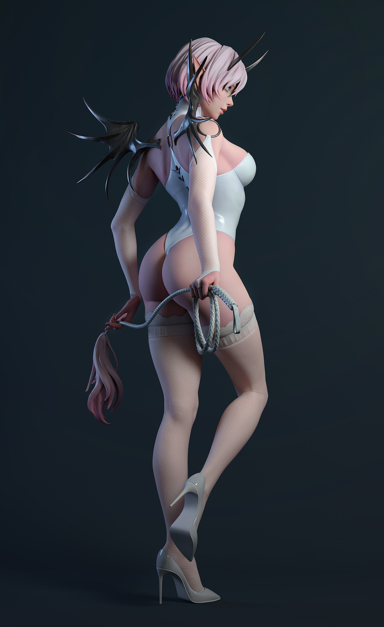 二次元女性手办塑像《红色妖姬》—michael mao