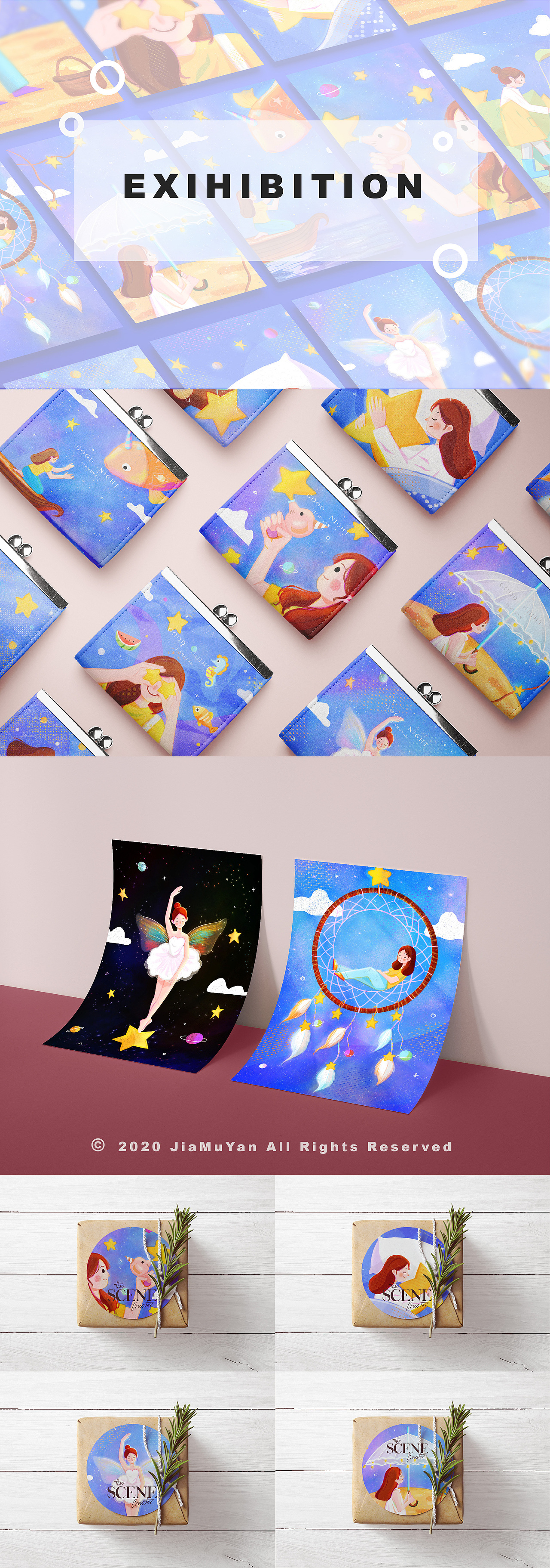 《 晚安系列 》插畫總結(jié)（圖ZMjA4MDU2ODY0） - 創(chuàng)作習作 - 站酷設(shè)計師JiaMuYan原創(chuàng)素材 - 站酷ZCOOL