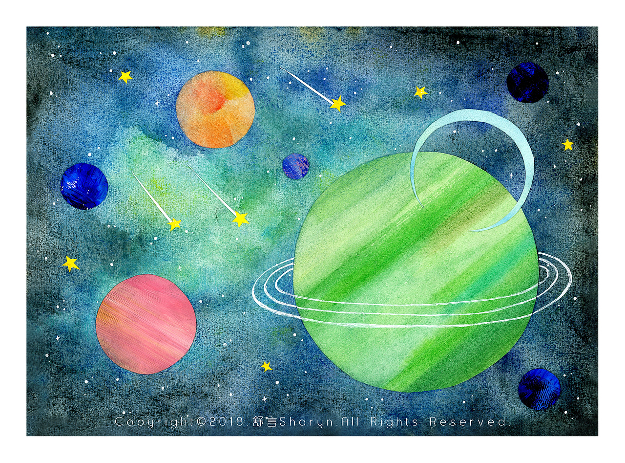 我的小小星球系列【拼贴作品】（图ZMTQ4NTM1MTQw） - 创作习作 - 站酷设计师舒言插画原创素材 - 站酷ZCOOL