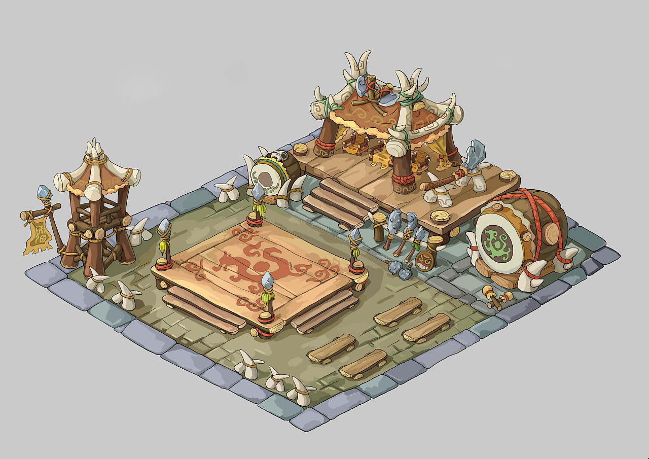 野蛮部落|插画|游戏原画|菜菜来报道 - 临摹作品 - 站酷 (zcool)