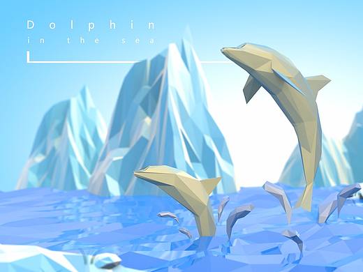 low poly 风格场景