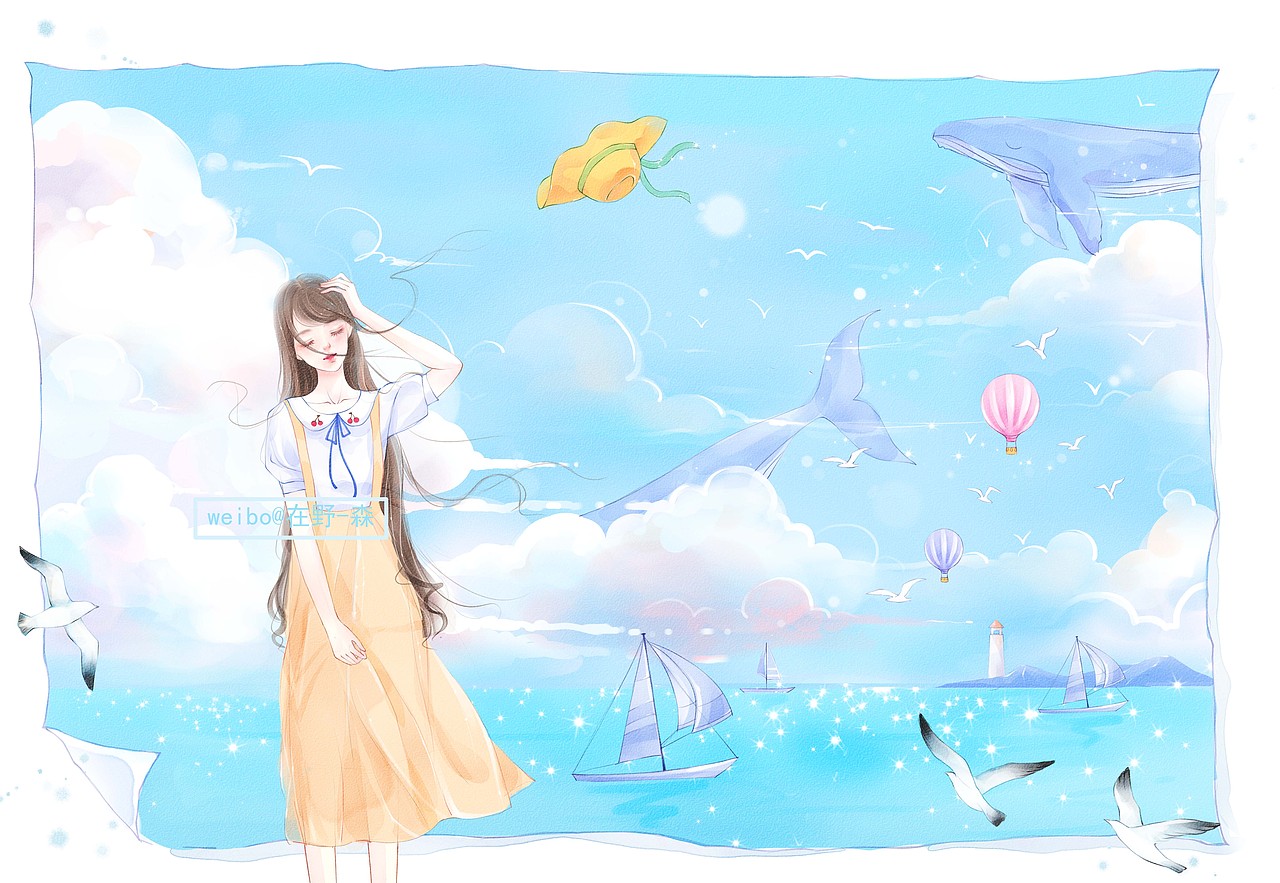 有风经过～（图ZMTYzMjU5NzMy） - 商业插画 - 站酷设计师画画的在野原创素材 - 站酷ZCOOL