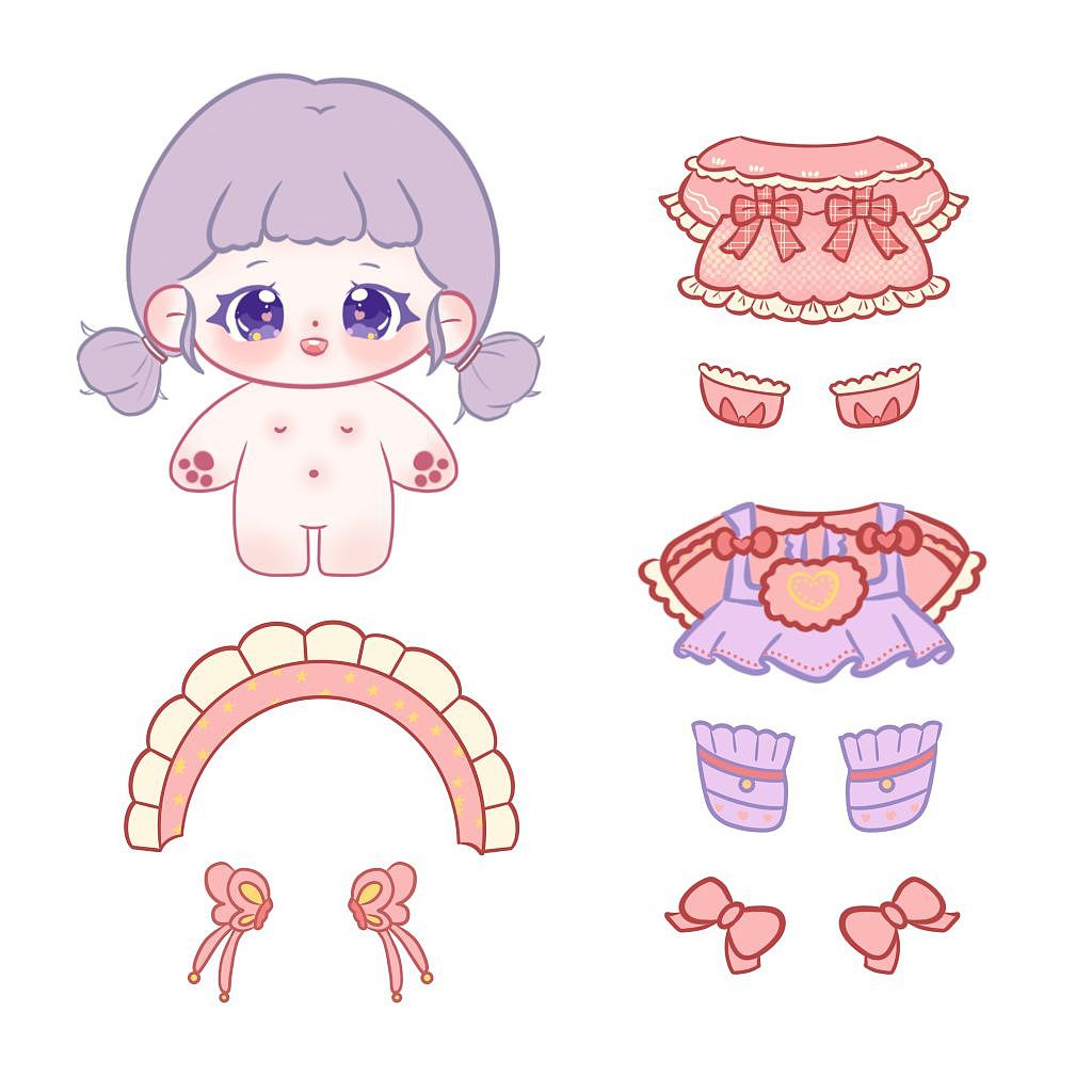 棉花娃娃1（图ZMzI2NTczMTIw） - 儿童插画 - 站酷设计师花小圣原创素材 - 站酷ZCOOL