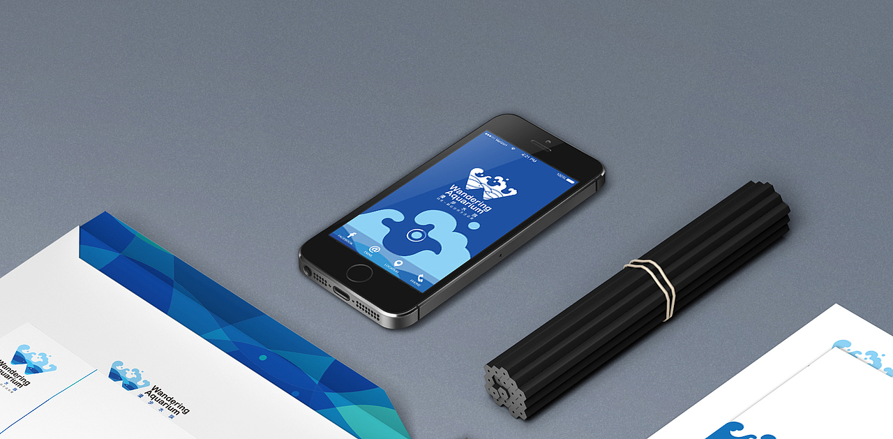 北京漫步水族logo设计 | Beijing Wandering Aquarium logo