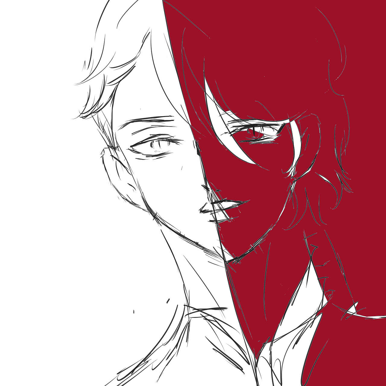 板绘-打卡.(红黑)