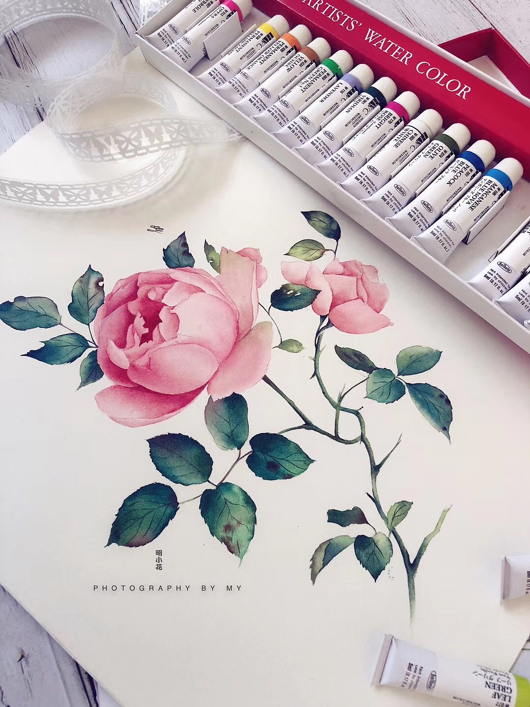 小花的水彩～略施粉黛～（图ZMTM0NjE4OTk2） - 绘画 - 站酷设计师明小花原创素材 - 站酷ZCOOL