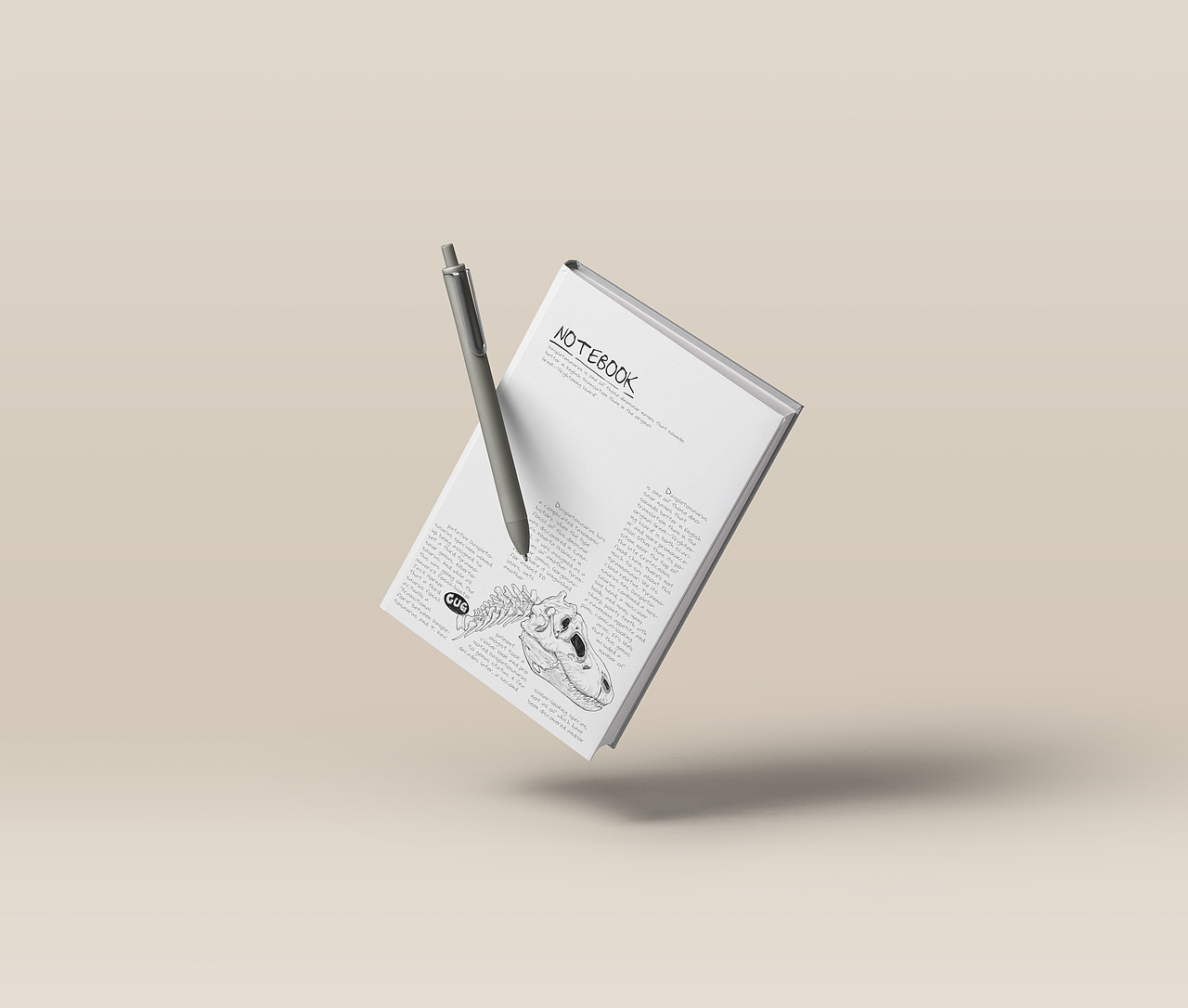 恐龙化石笔记本封面插图