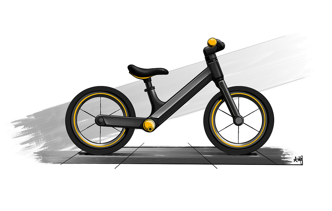 工业设计-避震滑步车-700kids