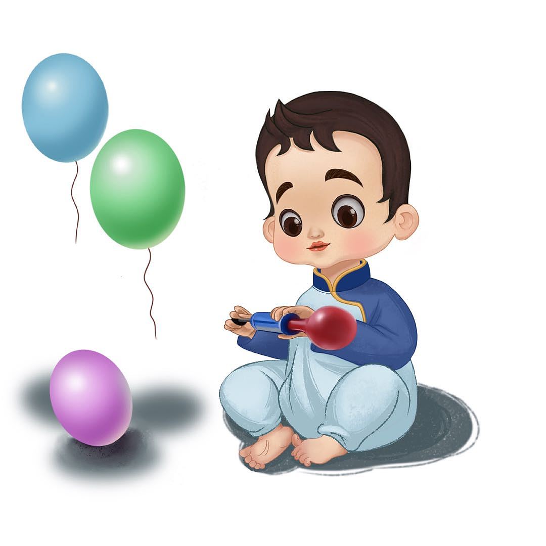 原创 | 吹气球的蒙古宝贝