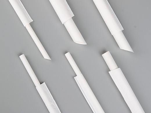 白色纸吸管纸纤维吸管饮品吸管样机吸管