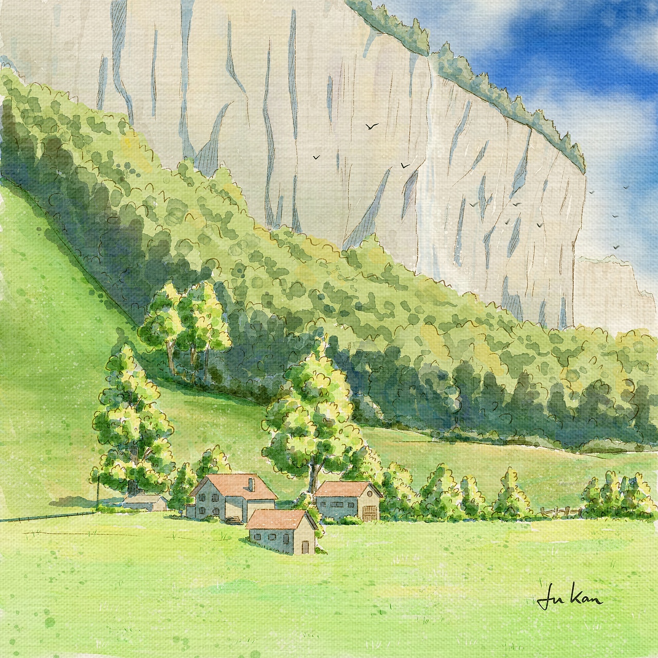 Procreate水彩|水彩小房子51-60