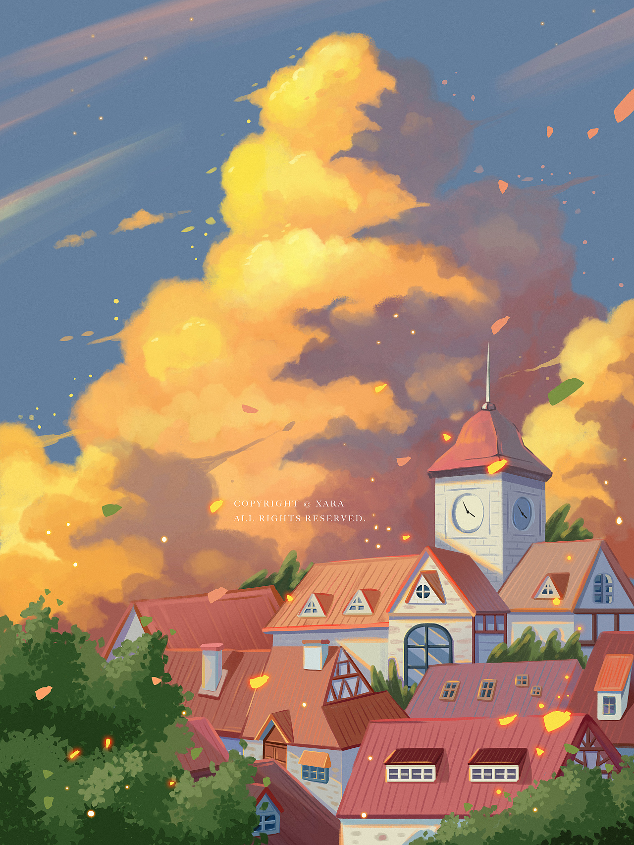 温暖暮色里|插画|创作习作|xara_ - 原创作品 - 站酷 (zcool)