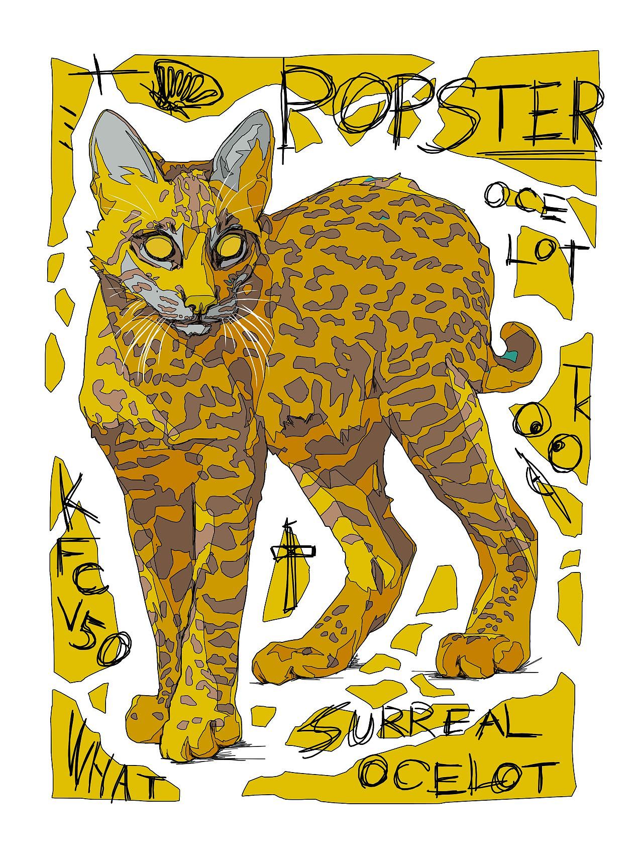 黄金豹系列（图ZMzU3MDIxOTY0） - 新锐潮流插画 - 站酷设计师Popster原创素材 - 站酷ZCOOL