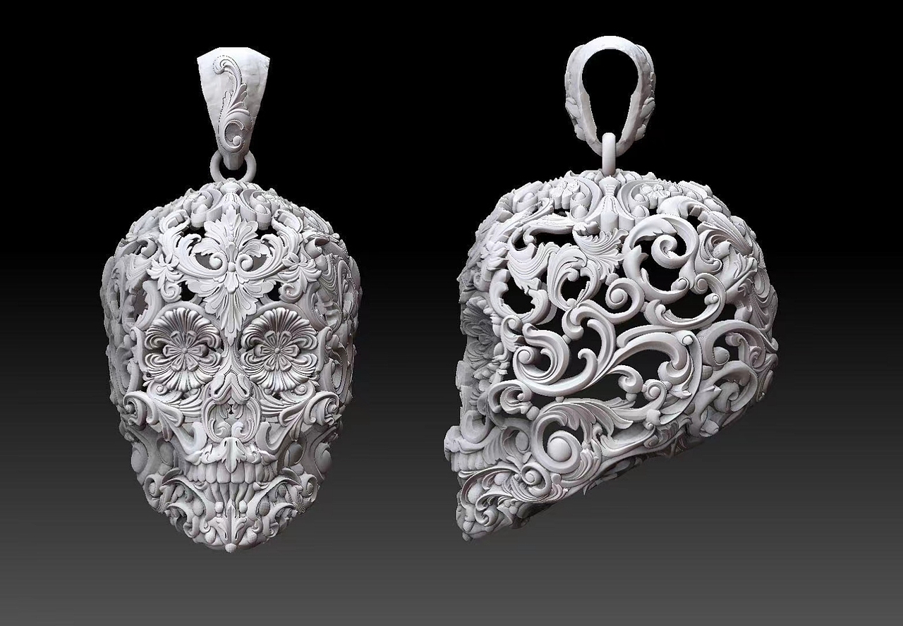 卷草纹雕花骷髅（图ZMjc0MDg3MTk2） - 首饰设计 - 站酷设计师超级大好人gg原创素材 - 站酷ZCOOL
