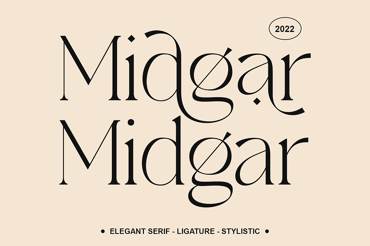 时尚优雅花体字品牌标识海报杂志请柬封面标题英文字体