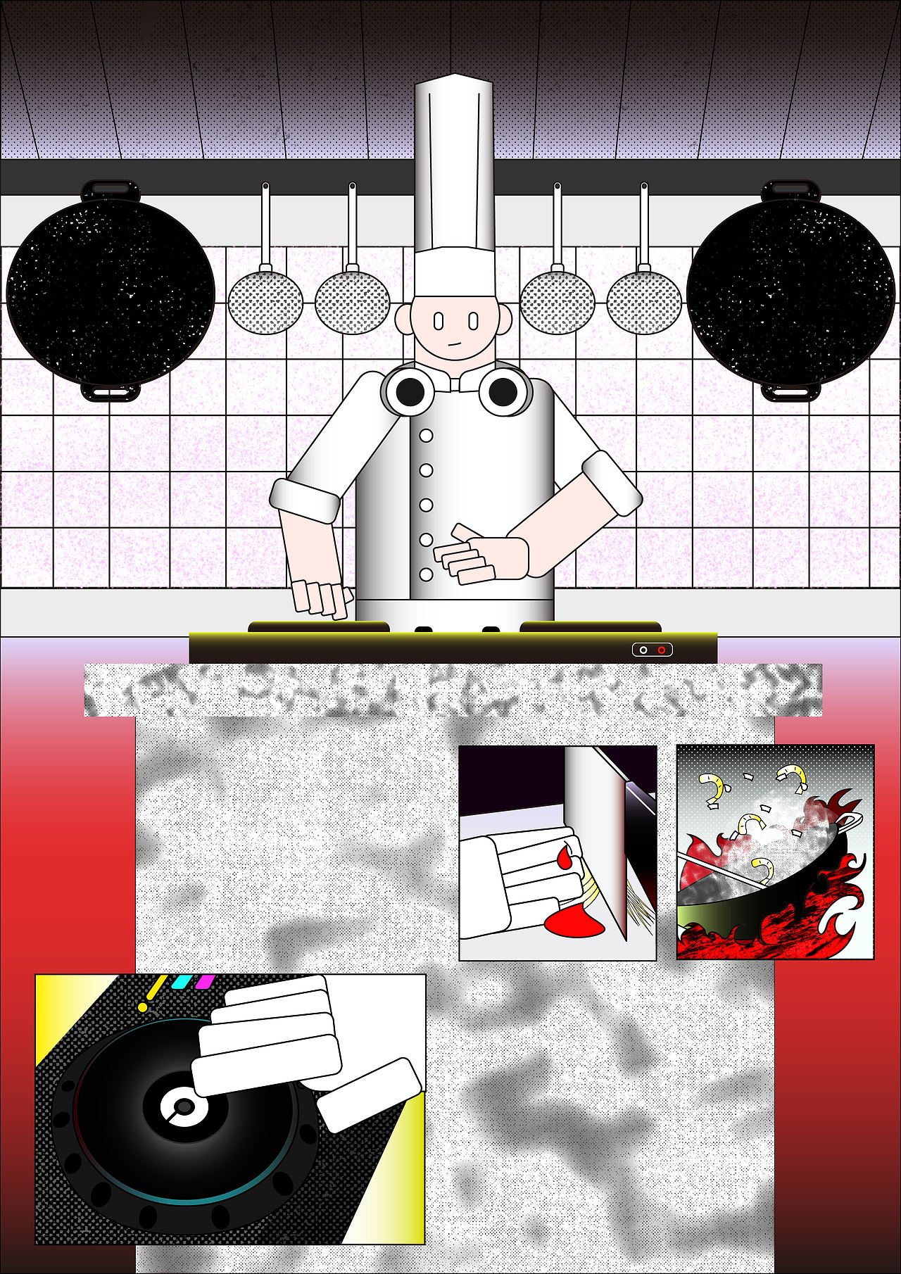 毕业设计|叙事性插画设计研究-关于社交中的行为反差(图ZMzUyMzU5MDcy) - 新锐潮流插画 - 站酷设计师阿喘原创素材 - 站酷ZCOOL