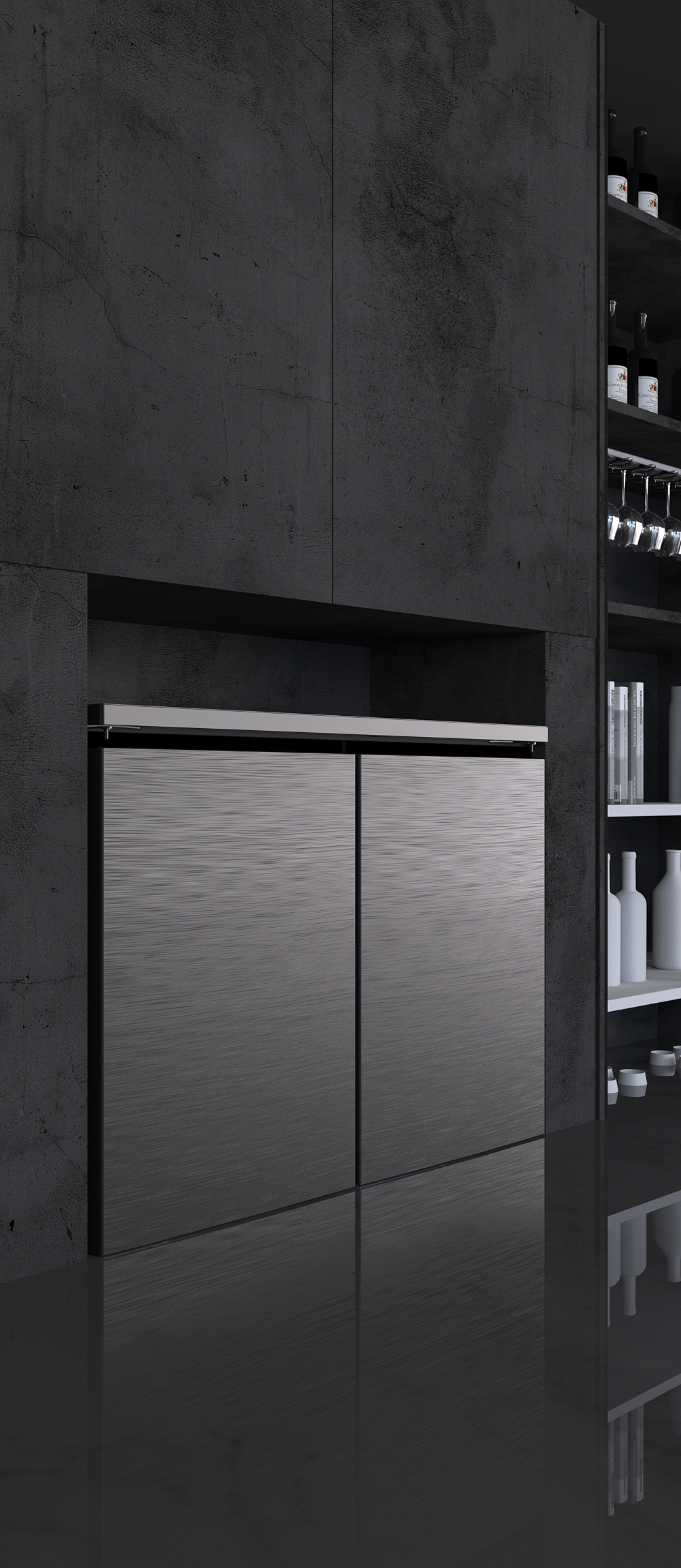 康佳卧式冷柜三维渲染产品详情页