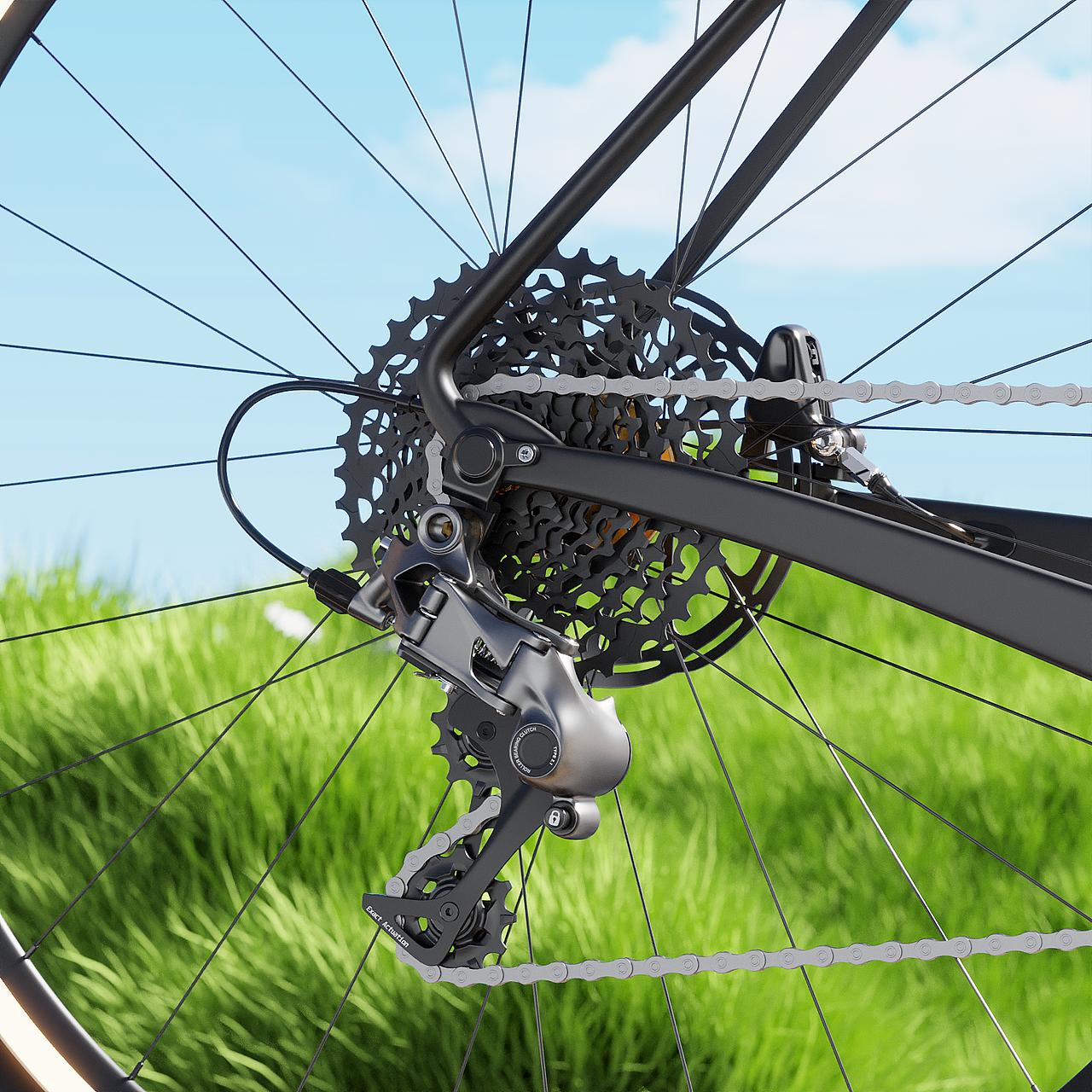 运动单车渲染(C4D+CR)