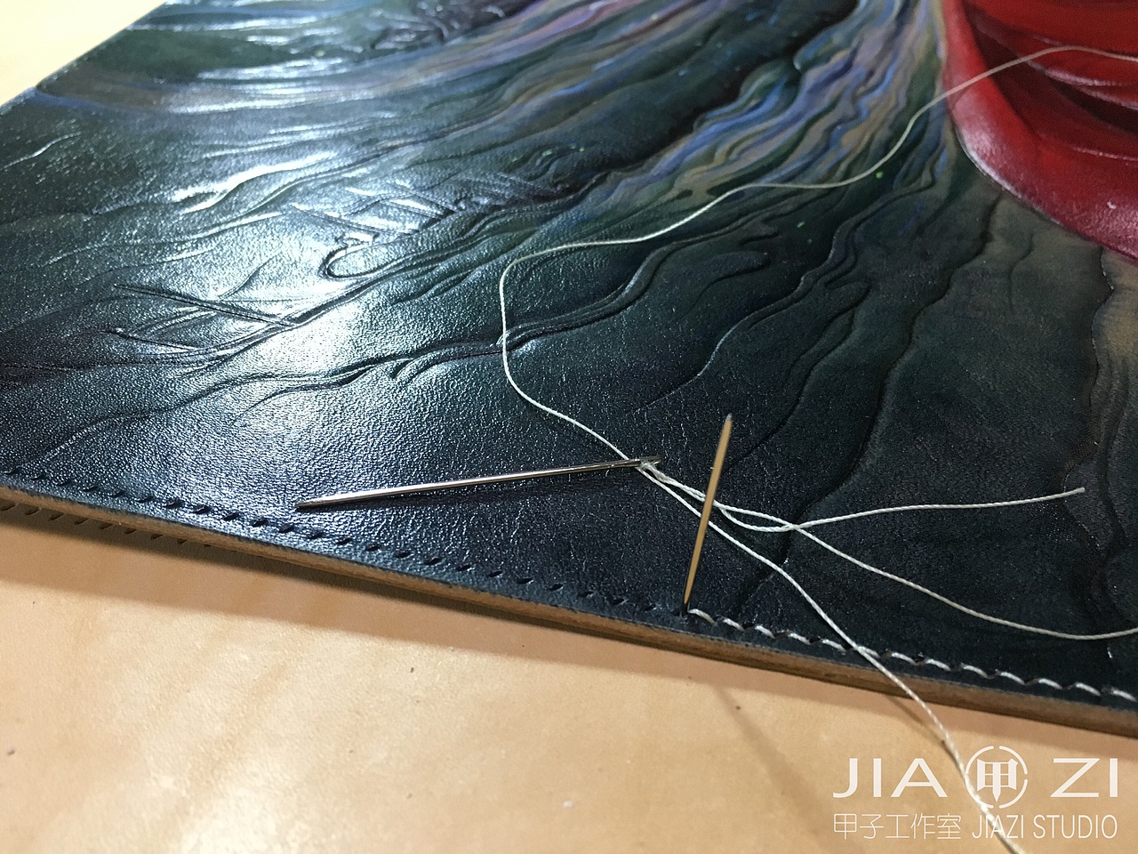 甲子工作室 大圣归来 皮雕皮艺装饰画（图ZNzQzMzgzNDg=） - 工艺品设计 - 站酷设计师甲子原创素材 - 站酷ZCOOL