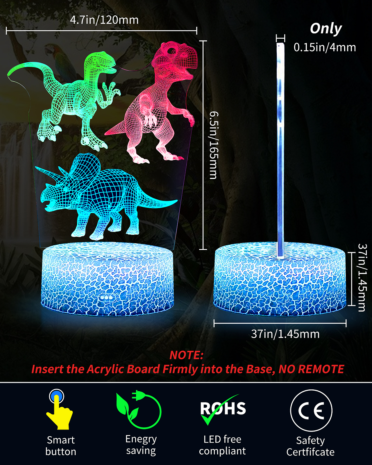 亚马逊主图恐龙夜灯